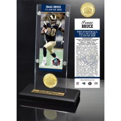 Isaac Bruce HOF Bronze Coin Ticket Acrylic