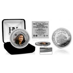 Troy Polamalu 2020 Hall of Fame Color Silver Coin