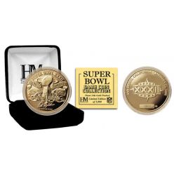Super Bowl XXXII 24kt Gold Flip Coin