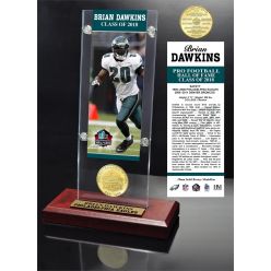 Brian Dawkins 2018 Pro Football HOF Induction Ticket & Bronze Coin Acrylic Desk Top