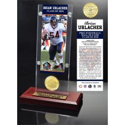 Brian Urlacher 2018 Pro Football HOF Induction Ticket & Bronze Coin Acrylic Desk Top