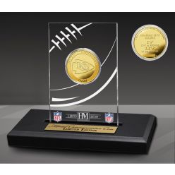 Kansas City Chiefs 2-Time Super Bowl Champions 24KT Gold Coin Acrylic Desk Top