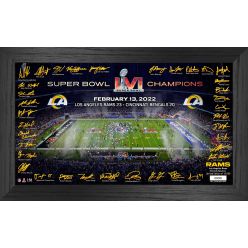 Los Angeles Rams Super Bowl 56 Champions Signature Gridiron Frame