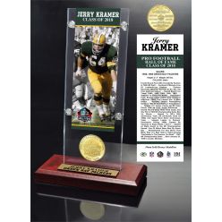 Jerry Kramer 2018 Pro Football HOF Induction Ticket & Bronze Coin Acrylic Desk Top