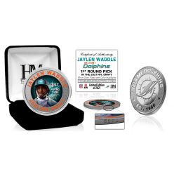 Jaylen Waddle Miami Dolphins 2021 NFL Draft 1st Round Pick Silver Mint Coin