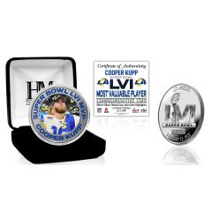 Los Angeles Rams Super Bowl 56 Champions MVP Cooper Kupp Silver Mint Coin