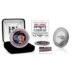 Mac Jones New England Patriots 2021 NFL Draft 1st Round Pick Silver Mint Coin