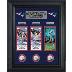 New England Patriots "Road to Super Bowl 51 Title" Deluxe Silver Coin Ticket Collection