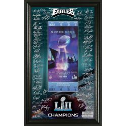 Philadelphia Eagles Super Bowl 52 Champions Signature Ticket Frame