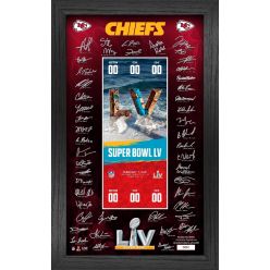 Kansas City Chiefs Super Bowl 55 Signature Ticket Frame