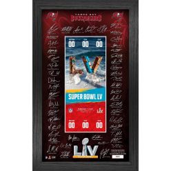 Tampa Bay Buccaneers Super Bowl 55 Signature Ticket Frame