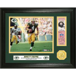Brett Favre "First Start" Ticket Bronze Coin Photo Mint