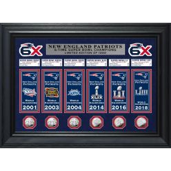 New England Patriots Champions Deluxe Banner Collection Photo Mint