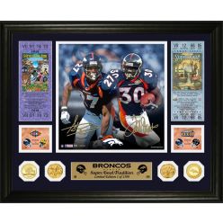 Steve Atwater & Terrell Davis Broncos Super Bowl Traditions Bronze Coin Photo Mint