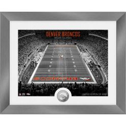 Denver Broncos Art Deco Stadium Silver Coin Photo Mint