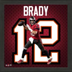 Tom Brady Tampa Bay Buccaneers Impact Jersey Frame