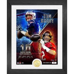 Tom Brady 10 Super Bowls Bronze Coin Photo Mint