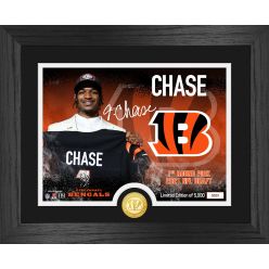 Ja'Marr Chase Cincinnati Bengals 2021 NFL Draft 1st Round Bronze Coin Photo Mint
