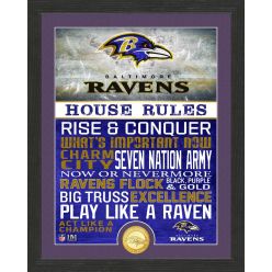 Baltimore Ravens House Rules Bronze Coin Photo Mint