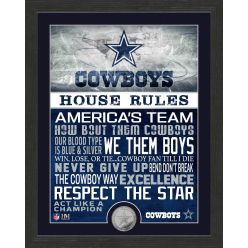 Dallas Cowboys House Rules Minted Coin Photo Mint