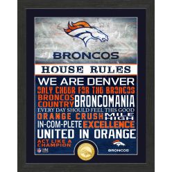 Denver Broncos House Rules Bronze Coin Photo Mint