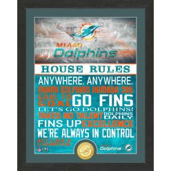 Miami Dolphins House Rules Bronze Coin Photo Mint