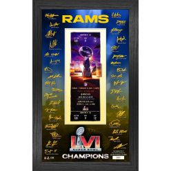 Los Angeles Rams Super Bowl 56 Champions Signature Ticket Frame