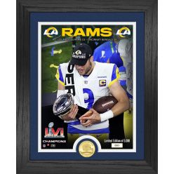 Matthew Stafford Rams Super Bowl 56 Champion Lombardi Trophy Photo Mint