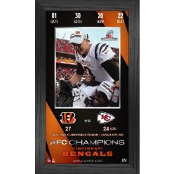 Joe Burrow Cincinnati Bengals AFC Champions Ticket Frame