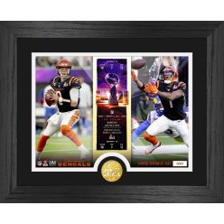 Bengals "Burrow-Chase" Super Bowl 56 Bronze Coin Photo Mint