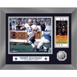 Roger Staubach Super Bowl VI MVP Silver Coin Ticket Photo Mint