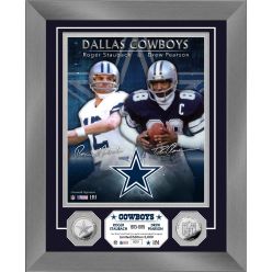 Roger Staubach & Drew Pearson Dynamic Duo Silver Coin Photo Mint