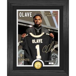 Chris Olave New Orleans Saints 1st Round Draft Pick Bronze Coin Photo Mint