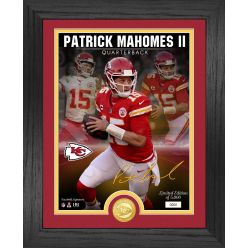 Patrick Mahomes Bronze Coin Signature Photo Mint