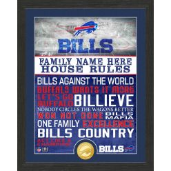 Personalized Buffalo Bills House Rules Bronze Coin Photo Mint