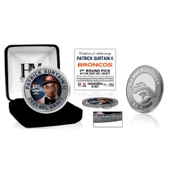 Patrick Surtain II Denver Broncos 2021 NFL Draft 1st Round Pick Silver Mint Coin