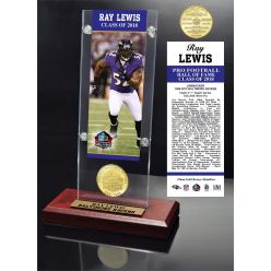 Ray Lewis 2018 Pro Football HOF Induction Ticket & Bronze Coin Acrylic Desk Top