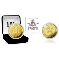 Patriots vs Falcons Super Bowl 51 Gold Flip Coin