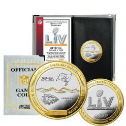 Kansas City Chiefs vs Tampa Bay Buccaneers Super Bowl 55 Official 2-Tone Dueling Flip Coin