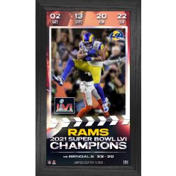 Los Angeles Rams Super Bowl 56 Champions Commemorative Ticket Frame