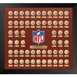 NFL Super Bowl Gold "Flip Coin" Collection (56 Coin Set Framed)