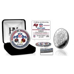 Tampa Bay Buccaneers 2020/21 NFC Wild Card Game Victory Silver Mint Coin